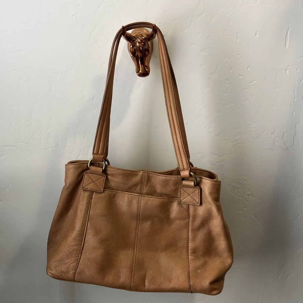American Leather Company Val Perfect Satchel Cafe Latte Smooth Shoulder bag - Picture 3 of 10